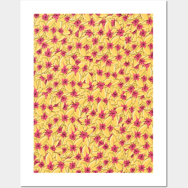 Little Yellow Flowers Wall Art by Swadeillustrations